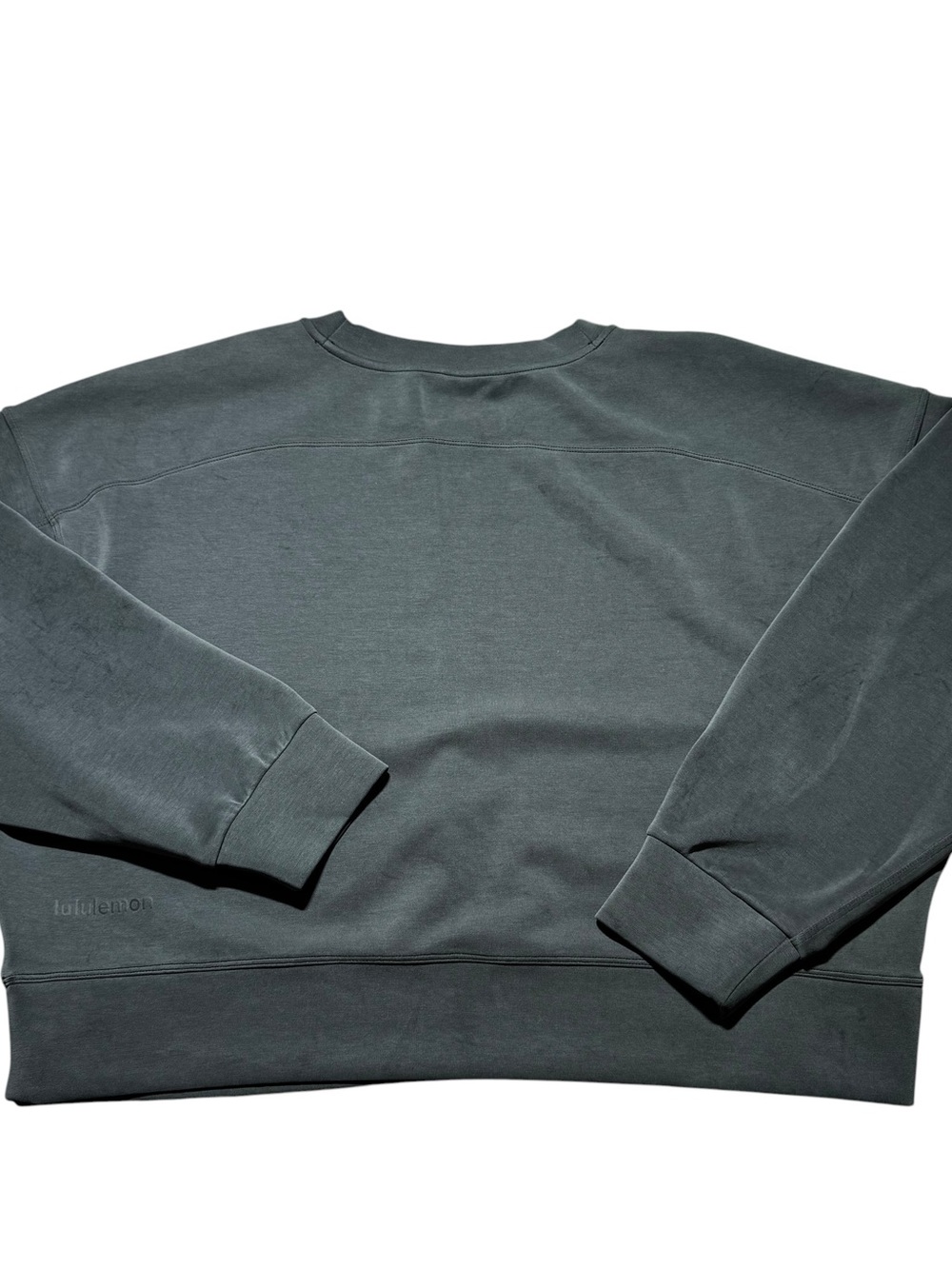 Lululemon Softstreme Perfectly Oversized Crop Crew Dark Gray Size 12 - Picture 4 of 6